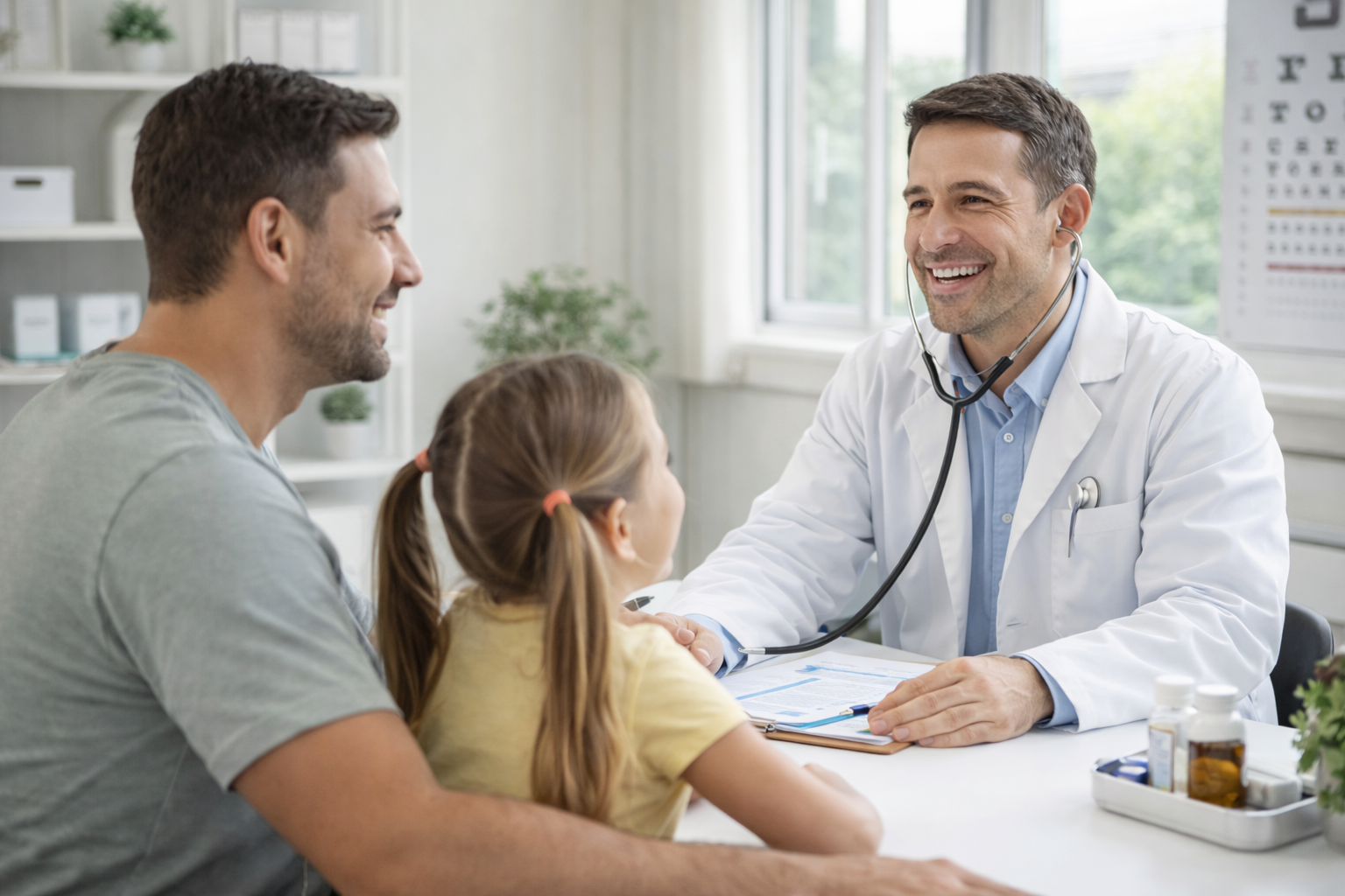 Consulta com médico da família para acompanhamento de saúde em Dourados